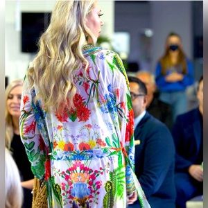 Shahida Parides Full Sleeve Short Duster Desert Bloom S/M